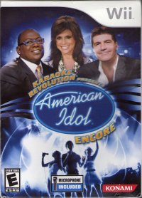 Karaoke Revolution American Idol Encore Playstation 2 US box art